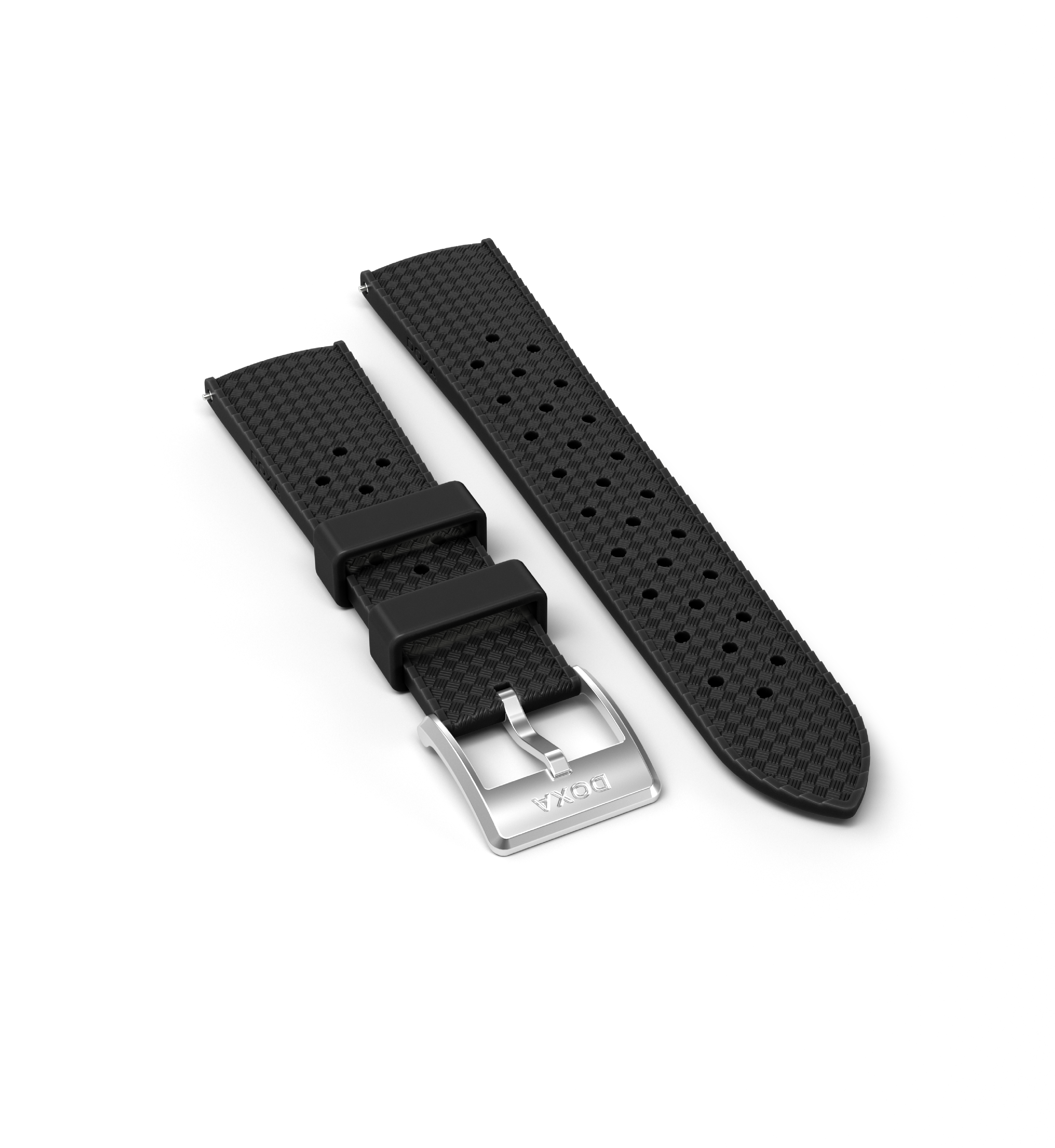 Bracelet Dive Flex en caoutchouc avec boucle ardillon, Noir