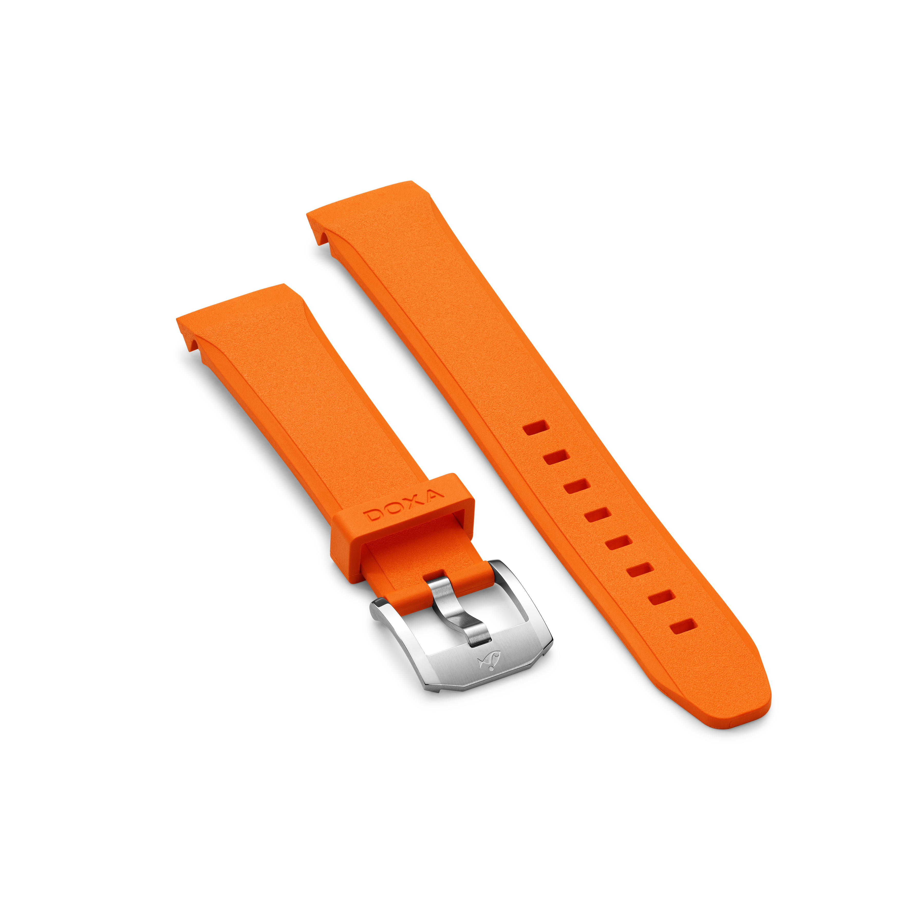 Bracelet en caoutchouc avec boucle ardillon, orange