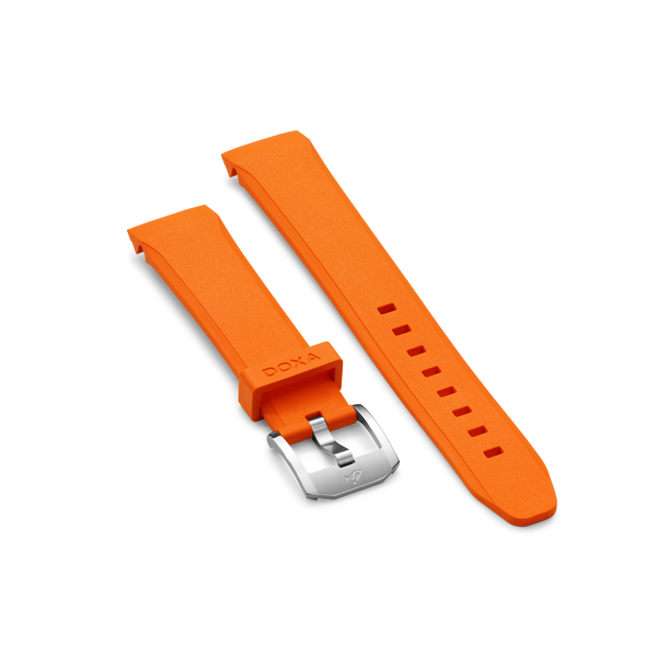 Bracelet en caoutchouc avec boucle, orange