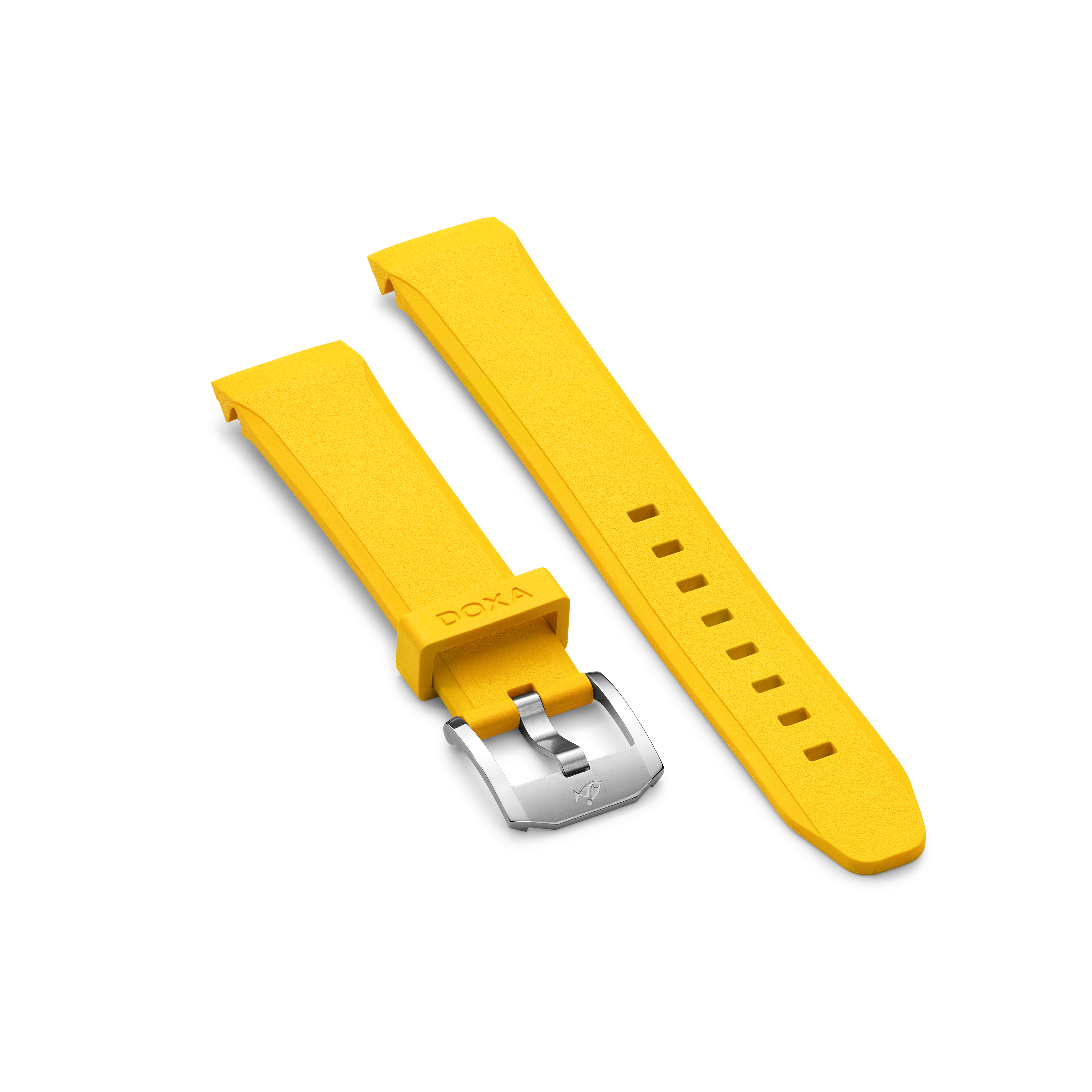 Bracelet en caoutchouc avec boucle ardillon, jaune