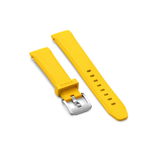 Bracelet en caoutchouc avec boucle, jaune