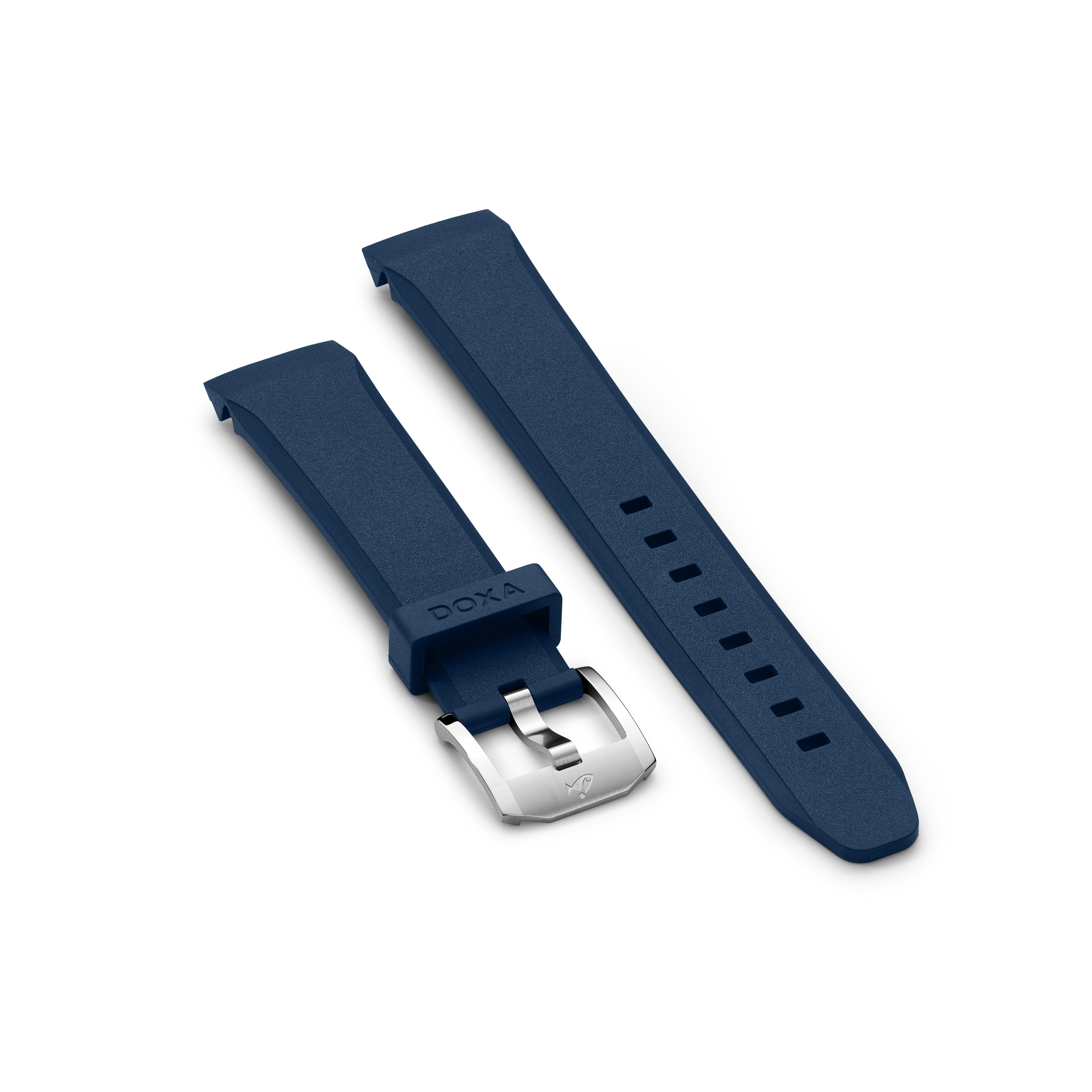 Rubber strap with buckle, Navy blue