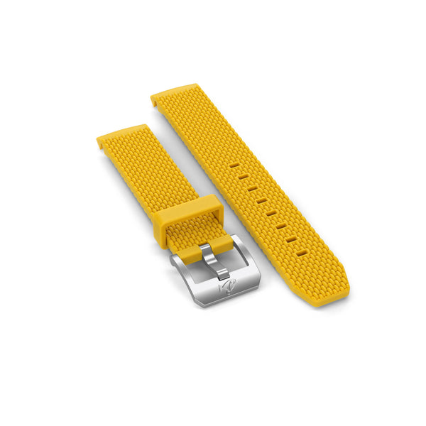 Rubber strap with buckle, Yellow
